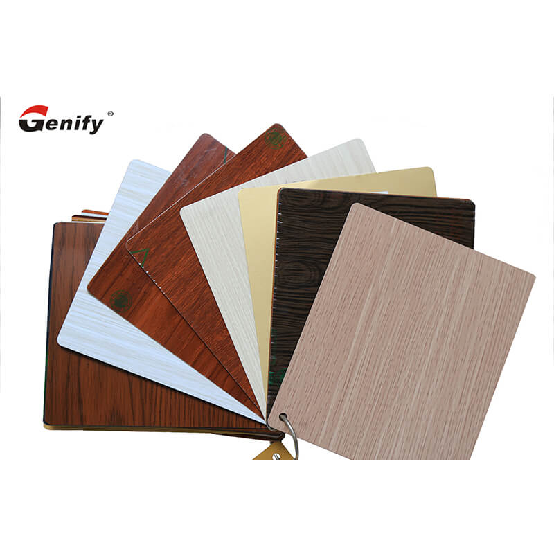 Genify chất lượng cao Prepainted hạt gỗ tráng nhôm cuộn 